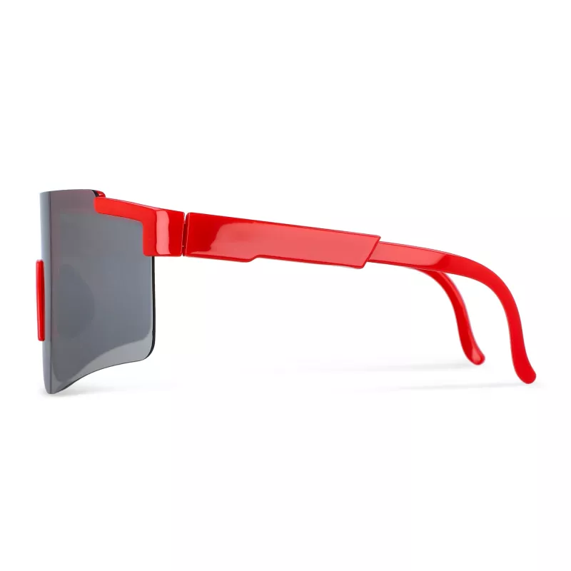 Sportowe okulary przeciwsłoneczne Tom R-PC z lustrzanymi soczewkami UV400 - czerwony (LT86730-N0021)