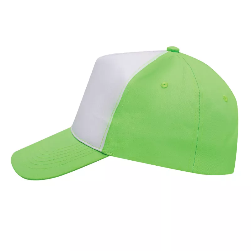 5 segmentowa czapka SHINY - biały, zielony (56-0701802)
