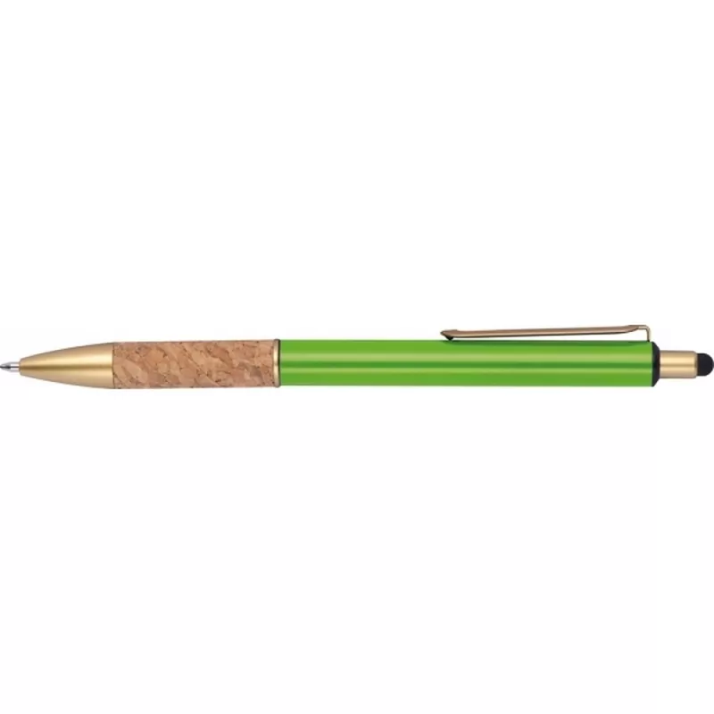 Długopis metalowy touch pen CAPRI - jasnozielony (369029)