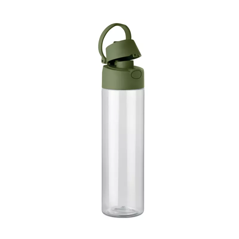 Butelka z RPET ze słomką 2 w 1 700 ml TOIEN KLAR - Ciemnozielony (MO2990-60)