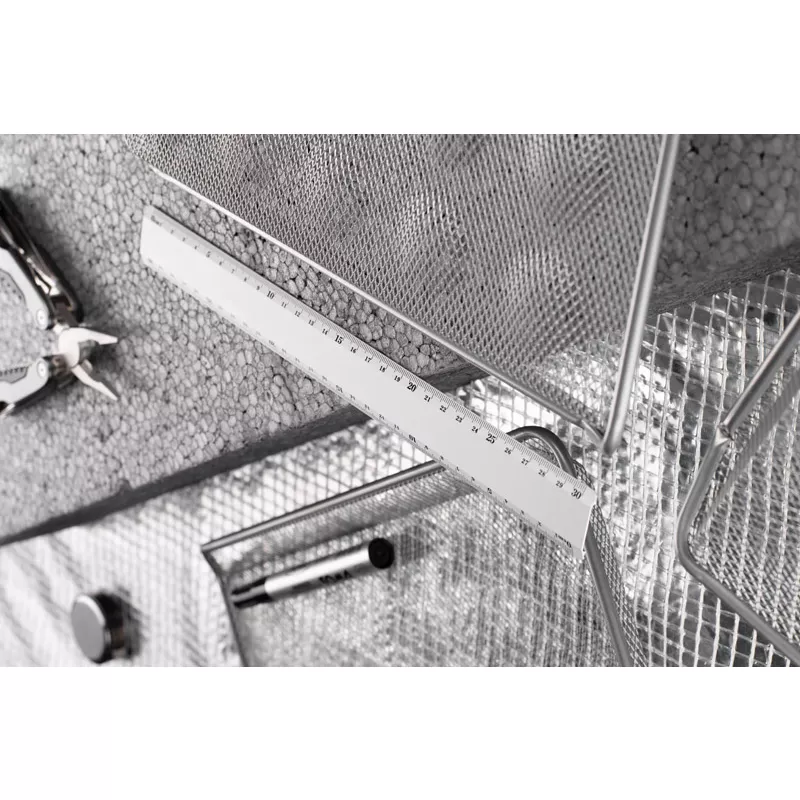 Linijka metalowa 30 cm FERRA - srebrny (17927-00)