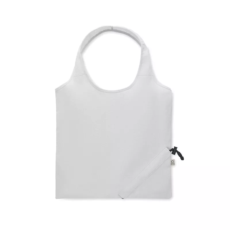 Torba składana z recyklingu 140 g/m² CARRIE COLOUR - Bialy (MO2487-06)