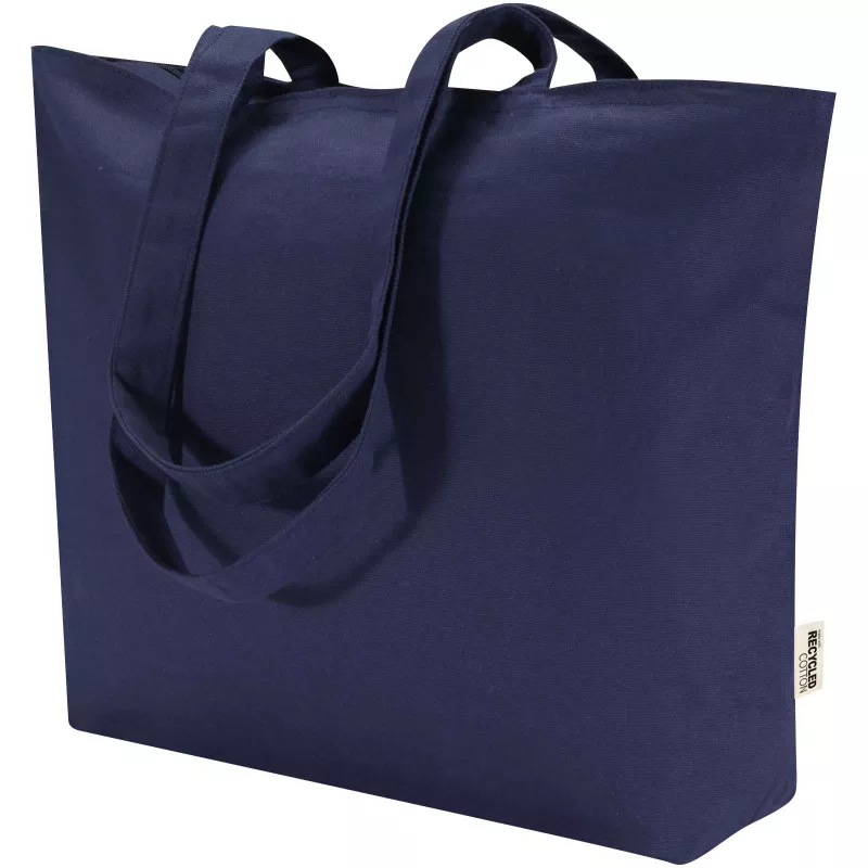Torba bawełniana 320 g/m², 47x11x30,5cm Ningbo, zapinana na suwak - Granatowy (12033155)