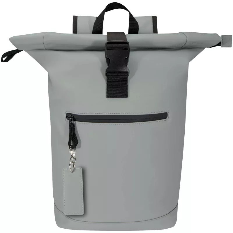 Resi Plus brelok z prostokątną zawieszką z recyklingowanego materiału z certyfikatem GRS - Szary (13014182)