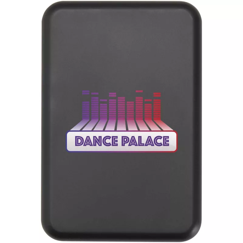 Acrab magnetyczny bezprzewodowy powerbank o pojemności 5000 mAh i mocy 15 W z technologią PD 20 W — wykonany z tworzyw sztycznych pochodzących z recyklingu. - Czarny (12444190)