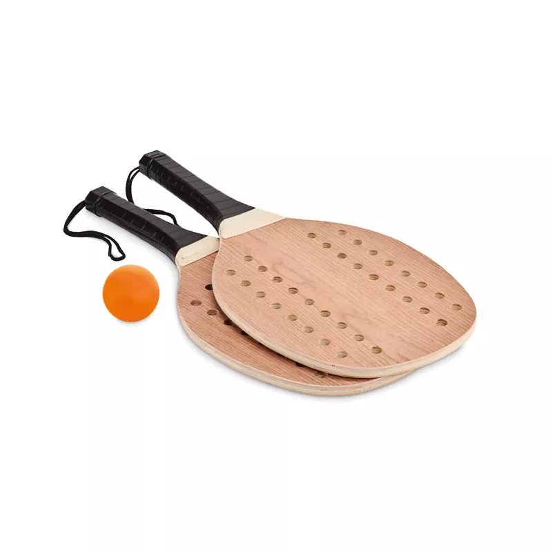 Rakietki do tenisa plażowego z drewna FSC PALAS - Drewna (MO6846-40)