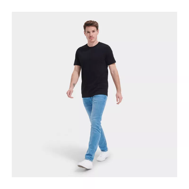 Koszulka unisex z czesanej bawełny Sol's TUNER - Deep Black (S04203-DB)