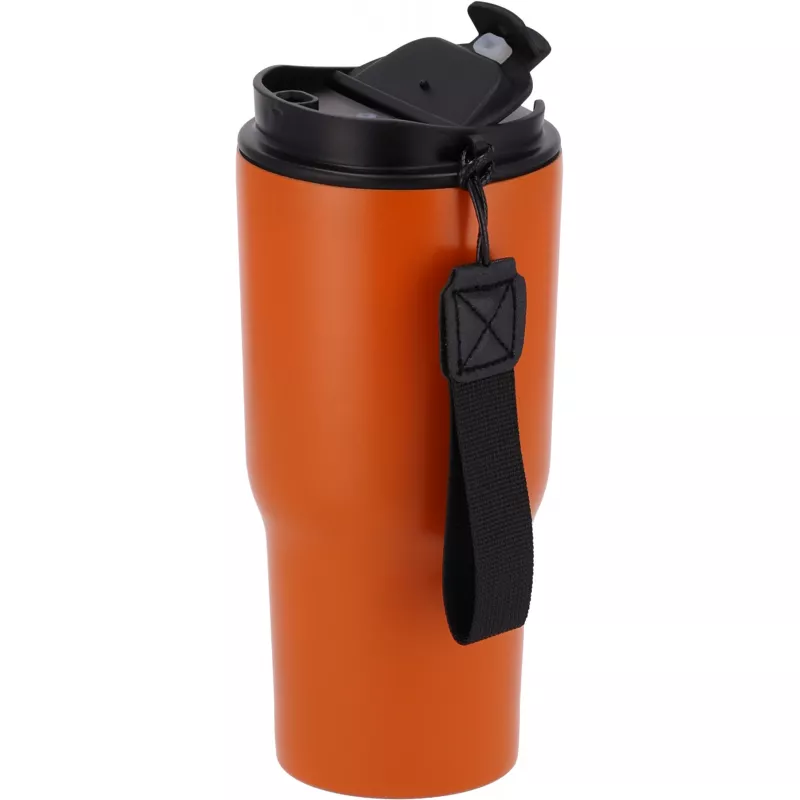Kubek termiczny 550 ml ze stali z recyklingu DANA - pomarańczowy (8523910)