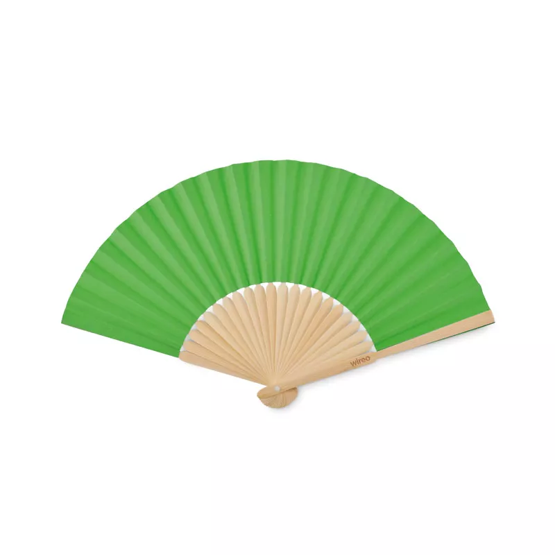 Wachlarz bambusowy z papierem FANNY PAPER - Limonka (MO6828-48)