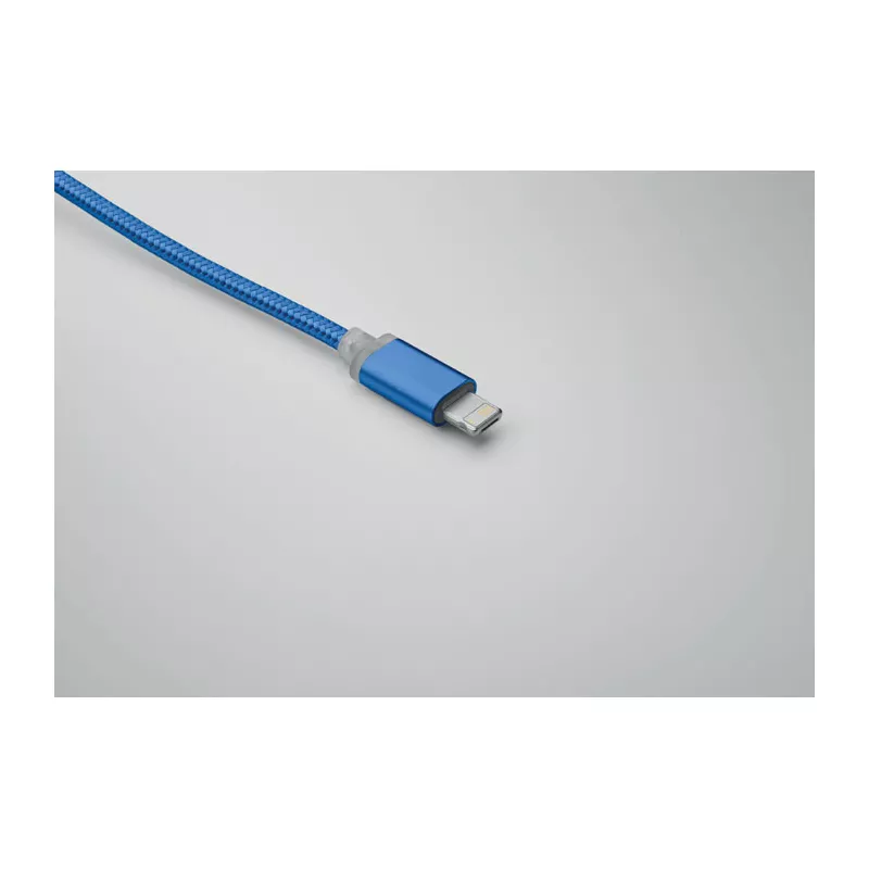 Kabel do ładowania 4 w 1 z brelokiem BLUE - Niebieski (MO2141-37)