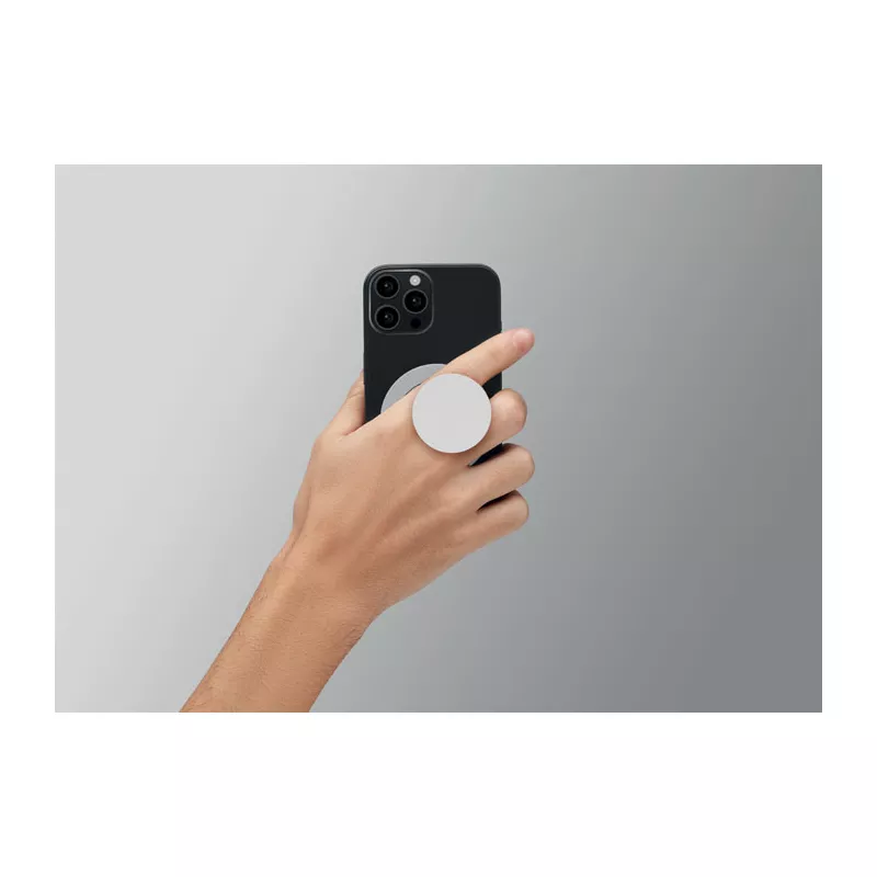 Uchwyt magnetyczny na telefon z ABS z recyklingu ABLE - Bialy (MO2556-06)
