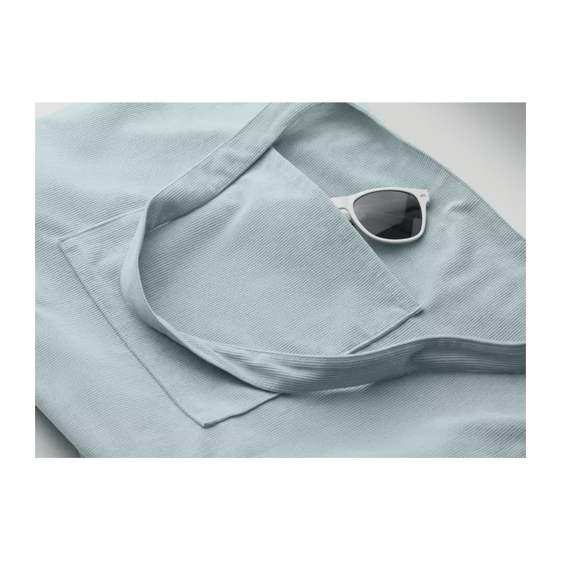 Torba sztruksowa duża z zamkiem 220 g/m² CORDY G - Baby Blue (MO2875-66)