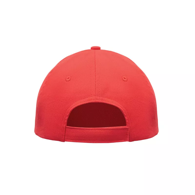 Czapka z daszkiem 5-panelowa z bawełny 180 g/m² SUNNY - Bialy/Czerwony (MO2345-35)