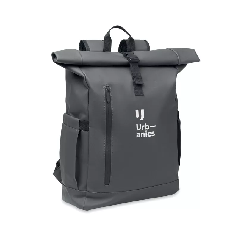 Plecak rolltop na laptop RPET 600D BANGKOK ROLL - Kamienny Szary (MO2643-15)