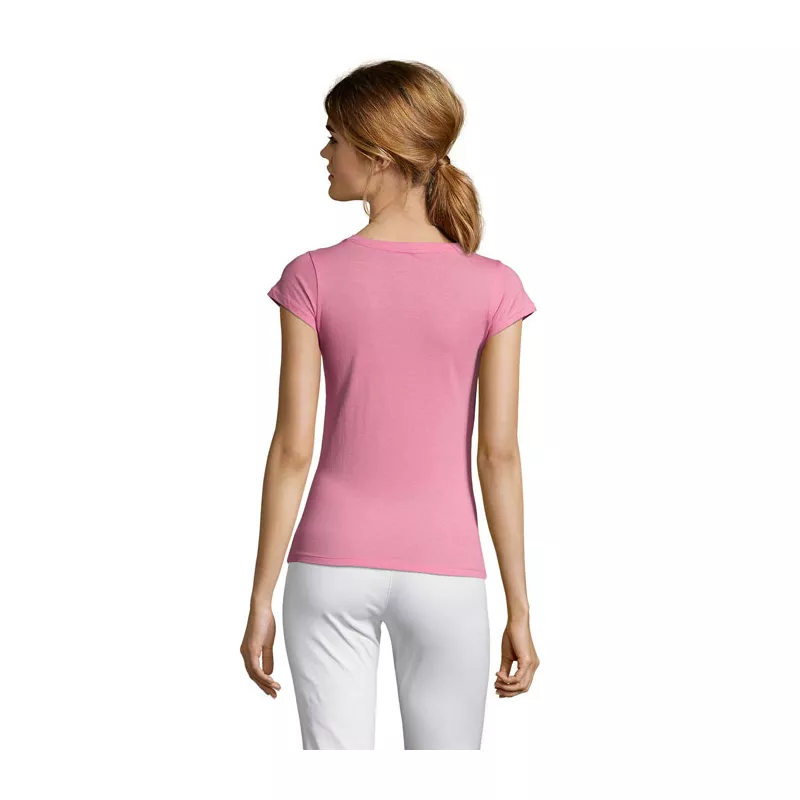 Koszulka damska z dekoltem w serek 150 g/m² Sol's MOON - Orchid Pink (S11388-OP)