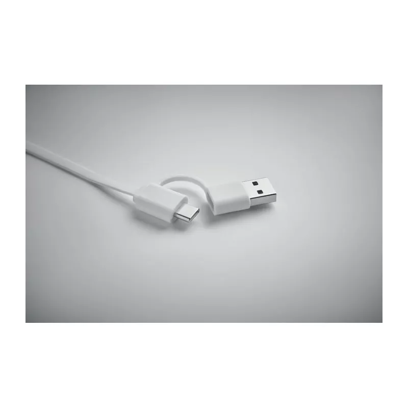 Kabel do ładowania zwijany 60W 80 cm LINEA - Bialy (MO2425-06)