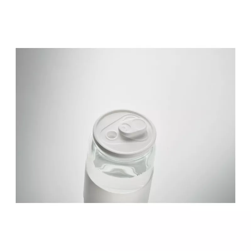 Kubek szklany borokrzemowy ze słomką 550 ml BOROSIP - Bialy (MO2506-06)