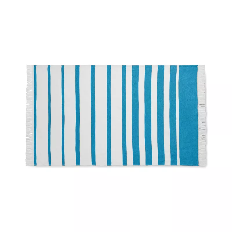 Ręcznik hammam SEAQUAL® 100x170 cm 300 g/m² WAVE - Turkusowy (MO2058-12)
