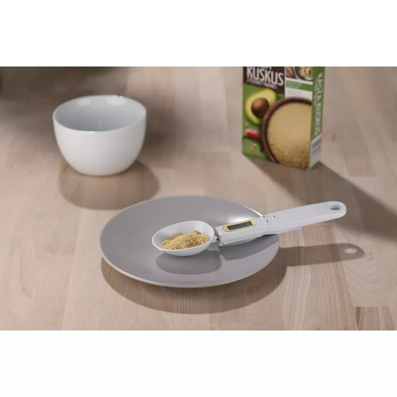 Łyżka z wagą elektroniczną SPOONI - biały (16254-01)