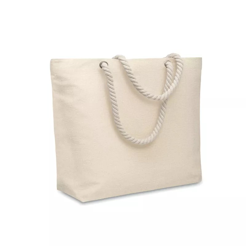 Torba plażowa z bawełny z recyklingu 220 g/m² MARE - Bezowy (MO2188-13)