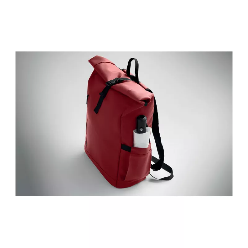 Plecak rolltop na laptop RPET 600D BANGKOK ROLL - Burgund (MO2643-02)