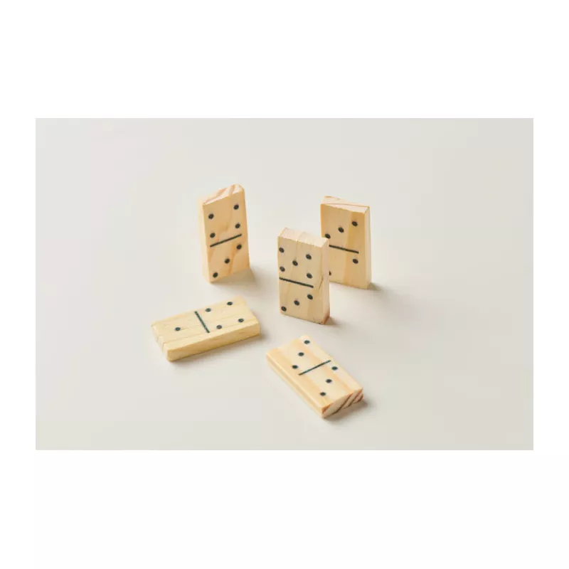 Zestaw domino i karty do gry w pudełku DOMI&CARDS - Drewna (MO2669-40)