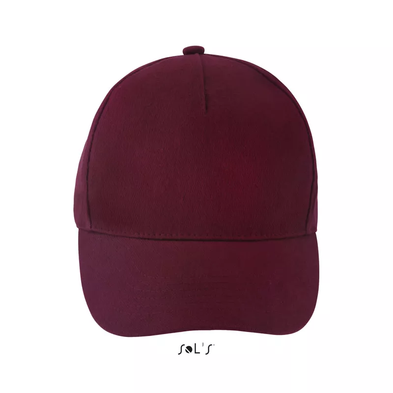 Czapka z daszkiem 5-panelowa 260 g/m² Sol's LONG BEACH - Burgundy (S00594-BG)