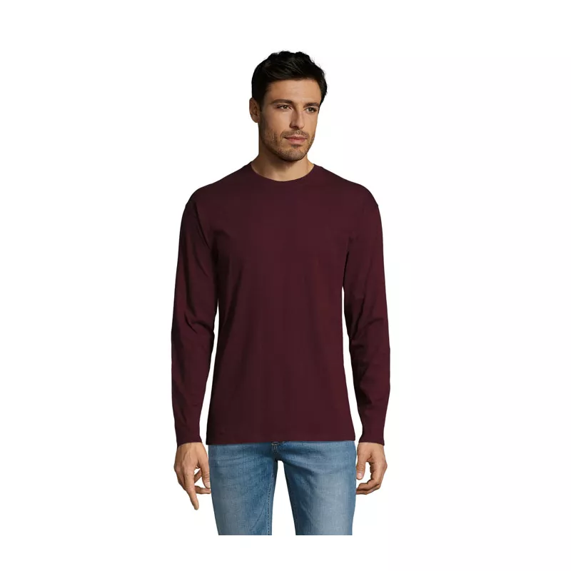 Koszulka męska z długim rękawem 150 g/m² Sol's MONARCH - Oxblood (S11420-OX)