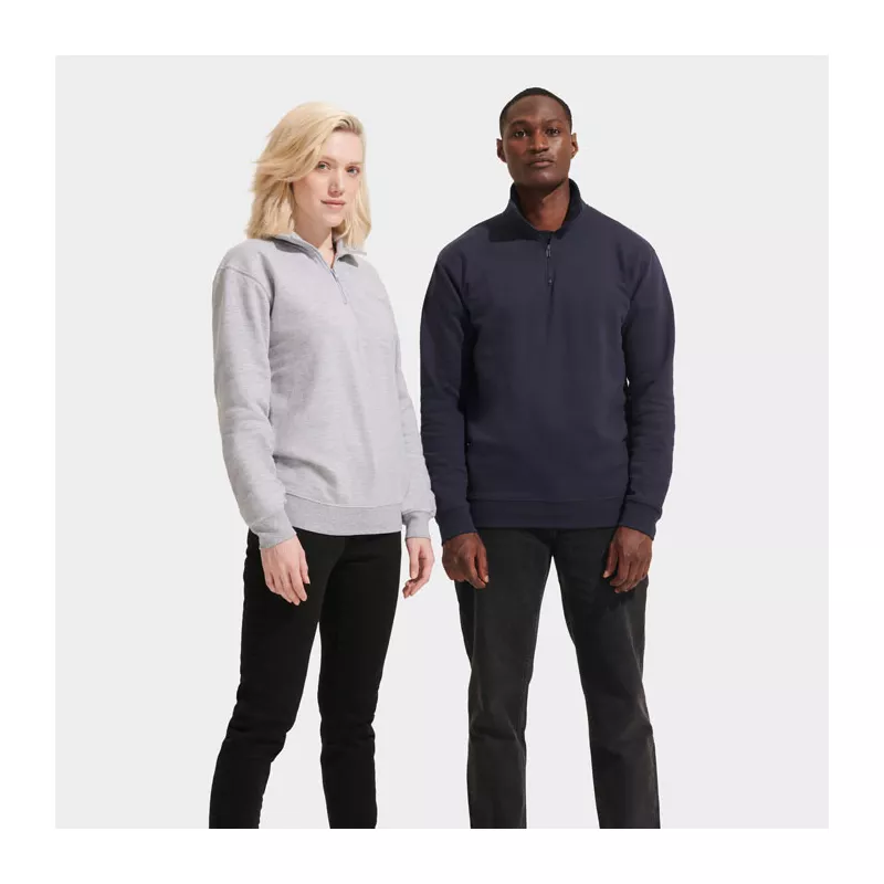 Bluza ze stójką i zamkiem 1/4 Sol's CONRAD - French Navy (S04234-FN)