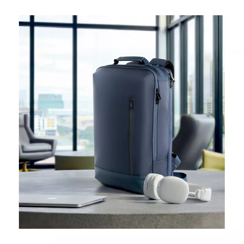 Plecak na laptop 15" z żakardem 15 l BOSTON - Niebieski (MO3226-04)