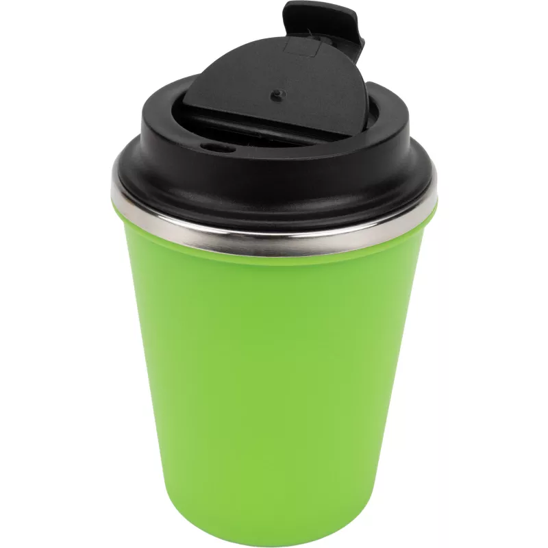 Kubek termiczny 350 ml z powłoką z recyklingu METODY - jasnozielony (8496229)