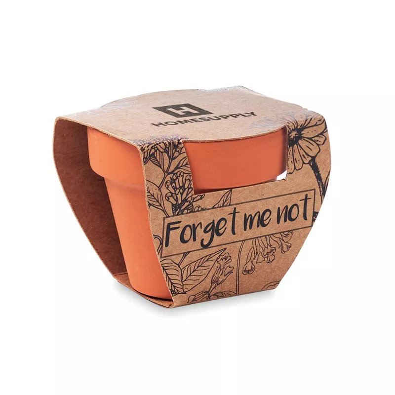 Doniczka z nasionami niezapominajki FORGET ME NOT - Drewna (MO6146-40)