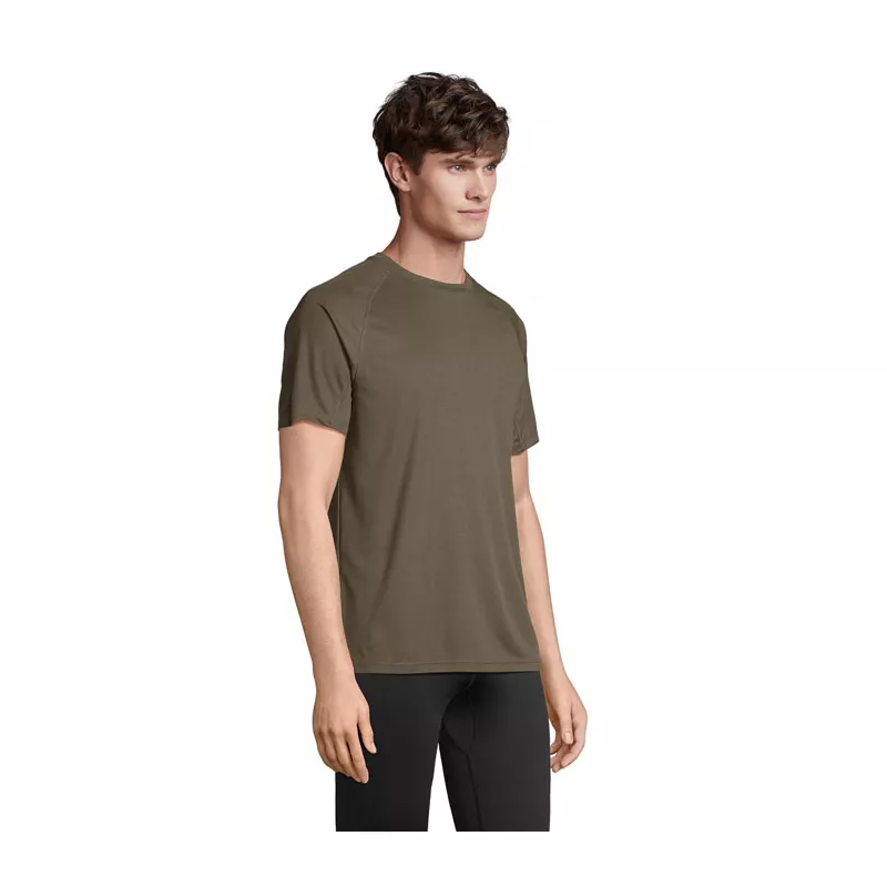 Koszulka sportowa unisex z recyklingu Sol's VORTEX - Army (S04787-AR)