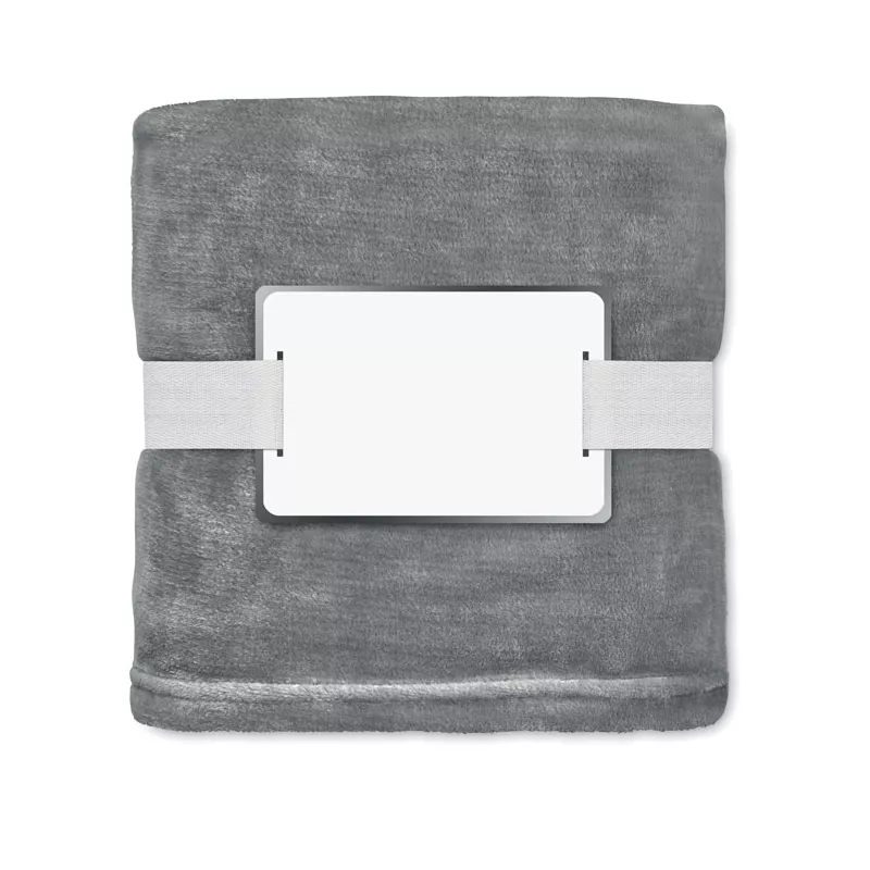 Koc polarowy RPET 120x150 cm 280 g/m² LOGAN - Kamienny Szary (MO6804-15)