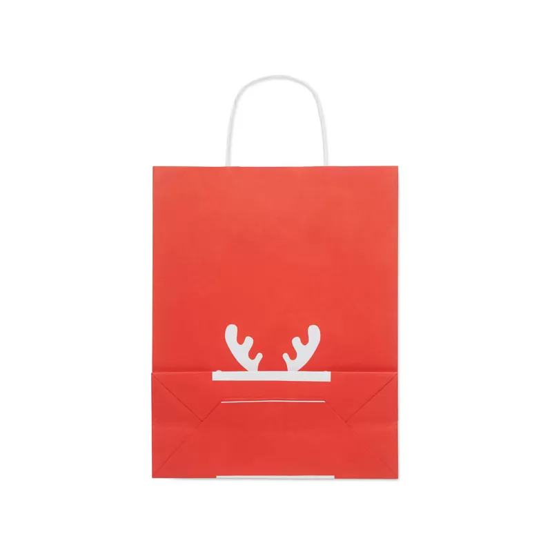 Torba świąteczna papierowa średnia 90 g/m² BAO MEDIUM - Czerwony (CX1565-05)