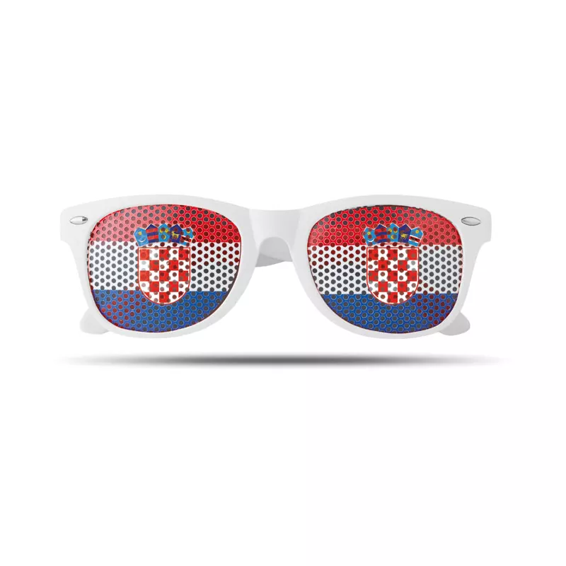 Okulary przeciwsłoneczne kibica FLAG FUN - Bialy/Niebieski (MO9275-36)
