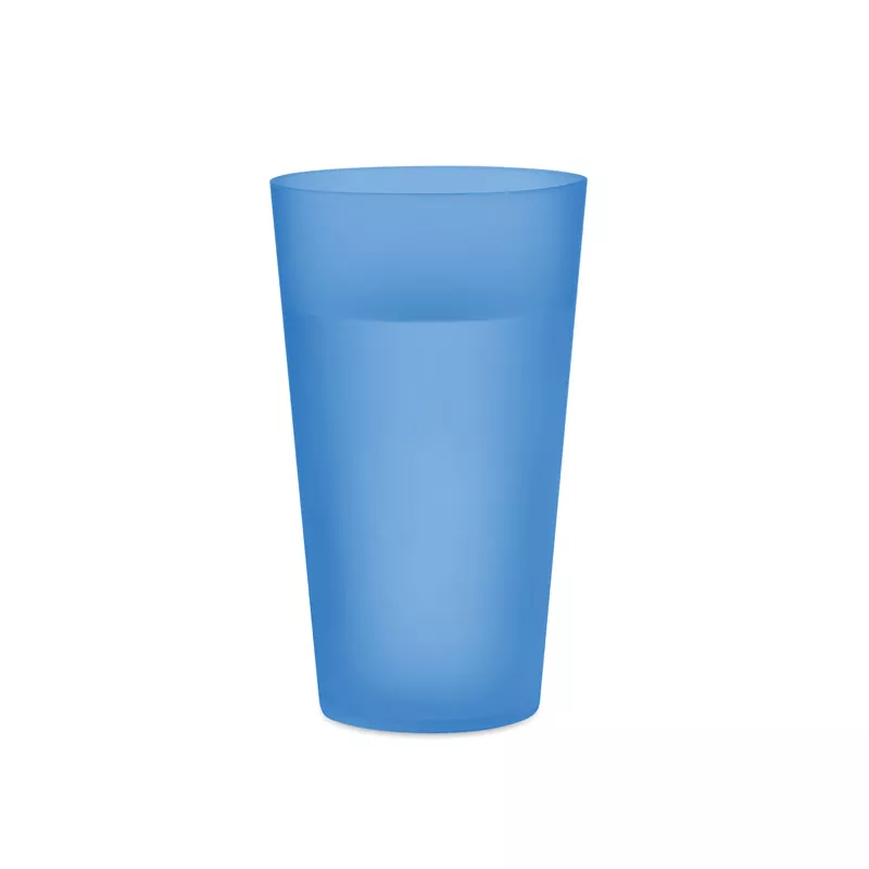 Kubek eventowy wielorazowy z PP 500 ml FESTA LARGE - Przezroczysty Niebieski (MO9907-23)