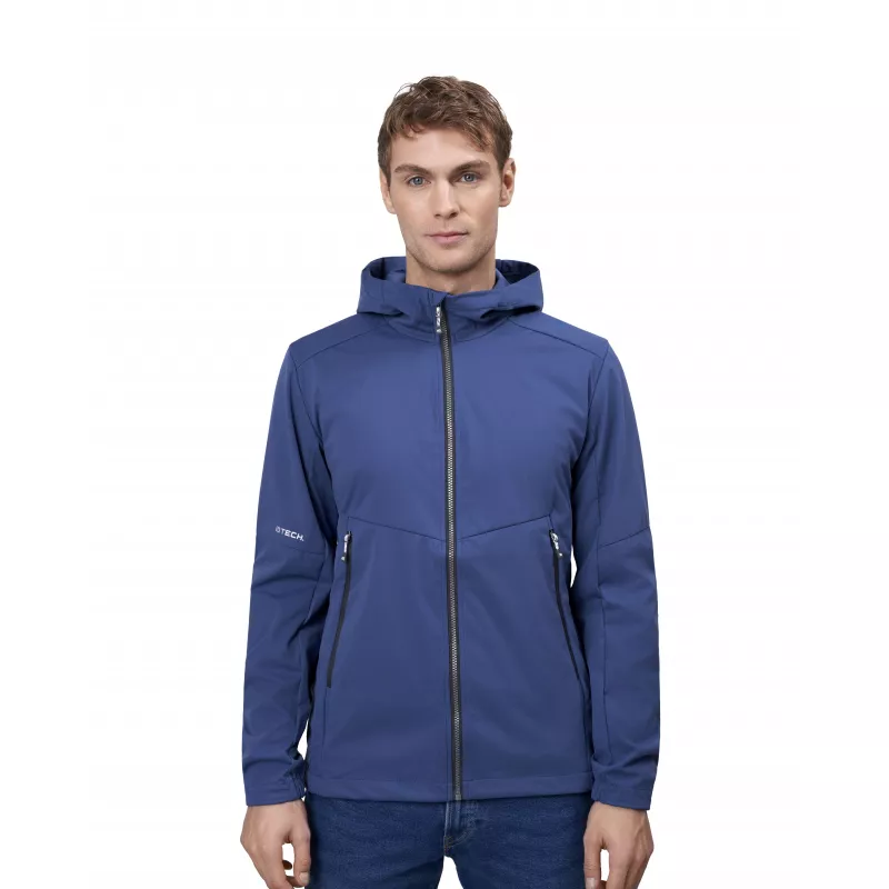 Kurtka ID softshell z kapturem/lekka 0836 185 g/m² - Stormy blue (0836-STORMY BLUE)