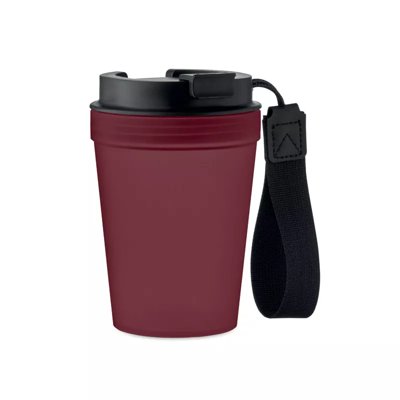 Kubek z PP z paskiem 300 ml ISFORDEN TUMBLER - Burgund (MO2670-02)