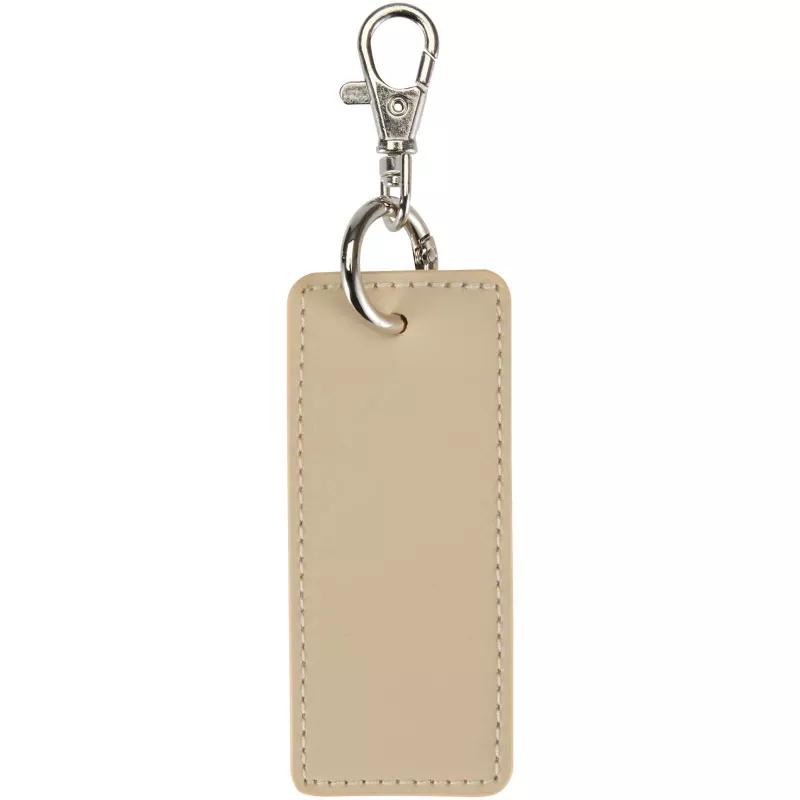 Resi Plus brelok z prostokątną zawieszką z recyklingowanego materiału z certyfikatem GRS - Oatmeal (13014107)