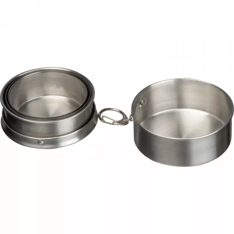 Kubek stalowy składany 250 ml HEATHER - szary (8399207)