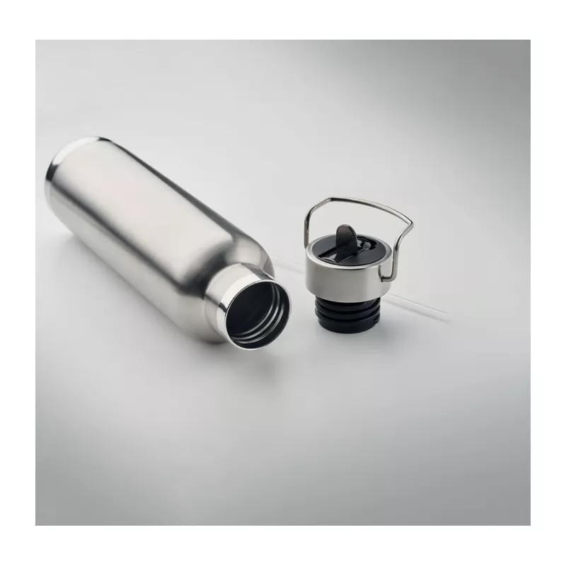 Butelka termiczna ze słomką 660 ml RIFLOW - Srebrny Mat (MO2283-16)