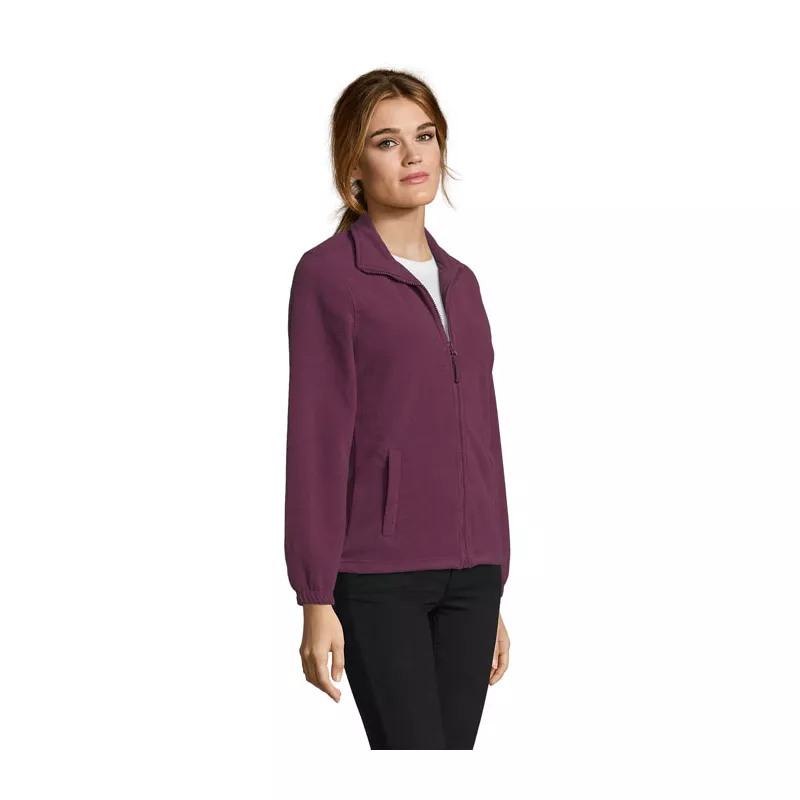 Polar damski rozpinany 300 g/m² Sol's NORTH WOMEN - Burgundy (S54500-BG)