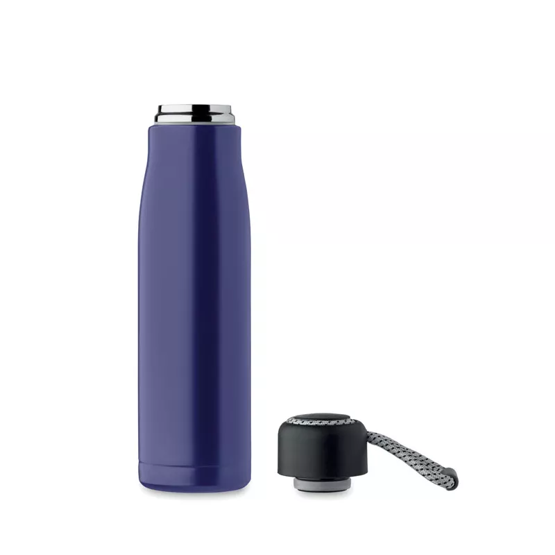 Butelka termiczna z uchwytem sznurkowym 500 ml CORDLE - Niebieski (MO2413-37)