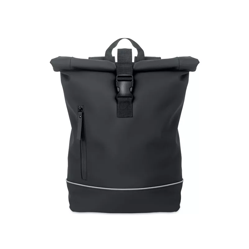 Plecak na laptop 15" z PU z odblaskiem LAPTOSA - Czarny (MO2581-03)
