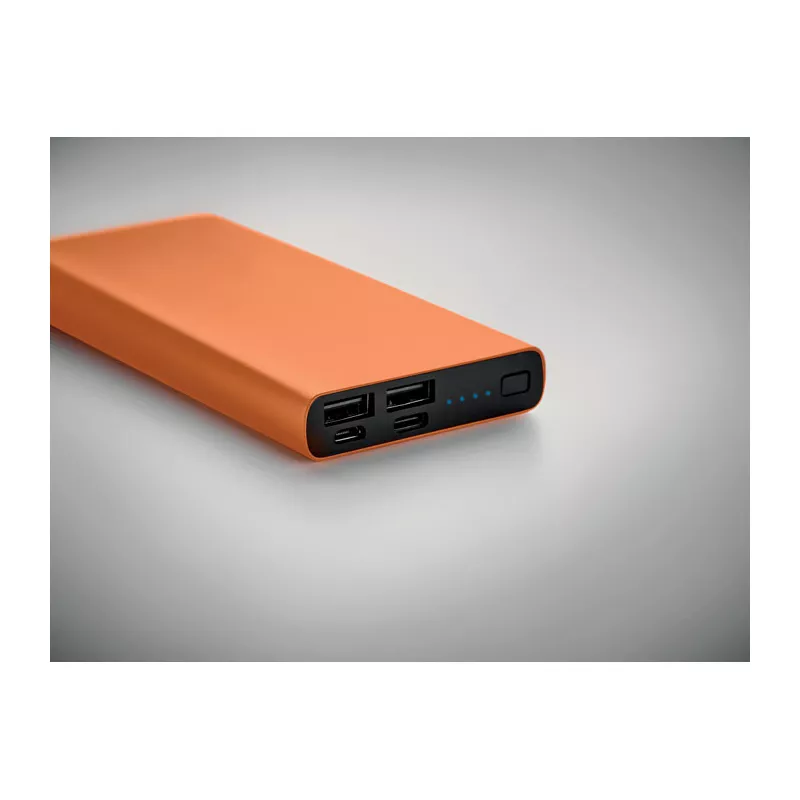 Powerbank 10 000 mAh aluminiowy POWERFLAT 10C - Pomaranczowy (MO6770-10)