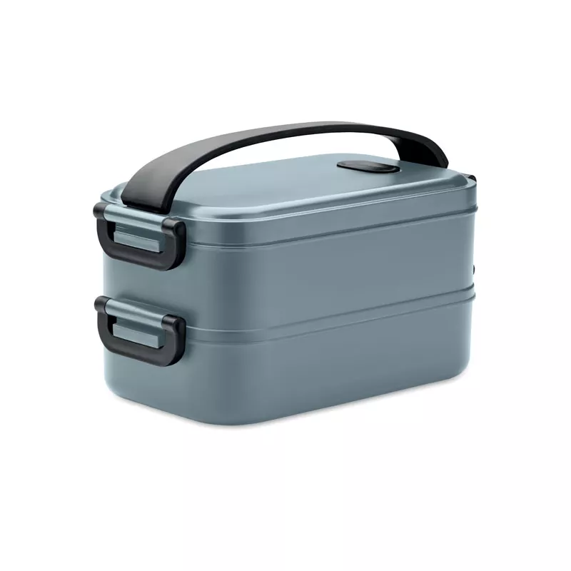 Lunchbox dwupoziomowy 2x800 ml z klamrami IDOLUNCH - Petrol (MO2119-20)