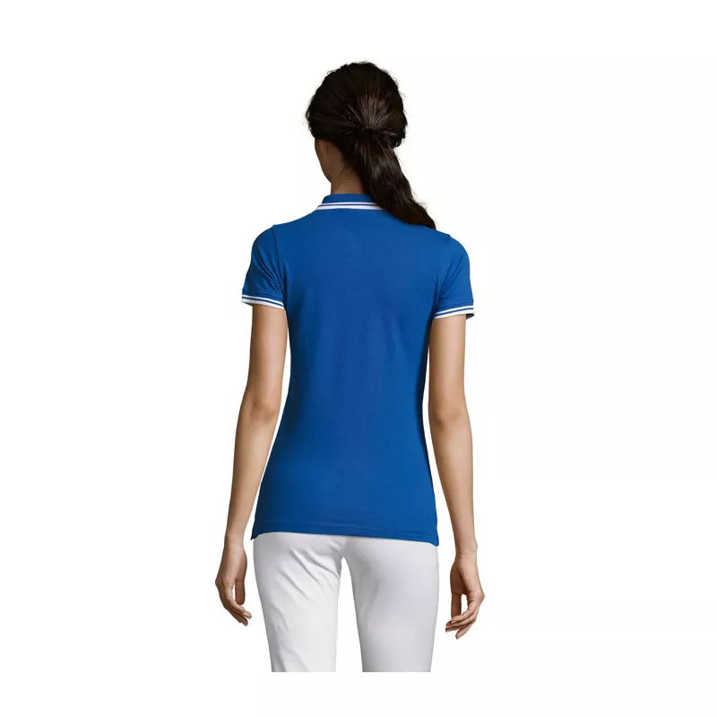 Polo damskie z piki 200 g/m² Sol's PASADENA WOMEN - Królewski Niebieski/biały (S00578-RW)