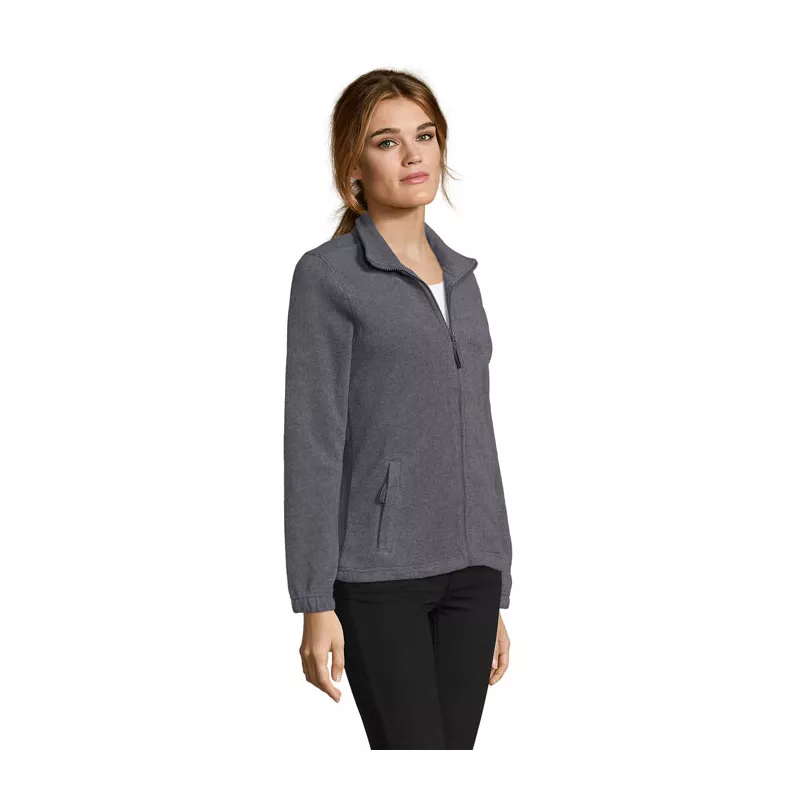 Polar damski rozpinany 300 g/m² Sol's NORTH WOMEN - Szary Melanż (S54500-GM)