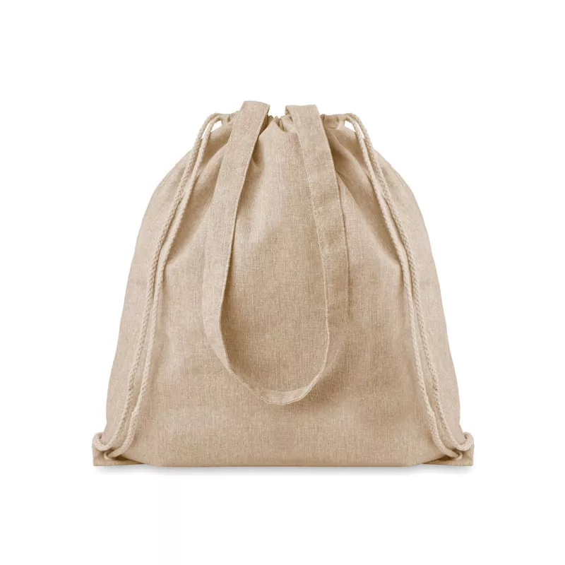 Torba ze sznurkiem z recyklingu 140 g/m² MOIRA DUO - Bezowy (MO9603-13)